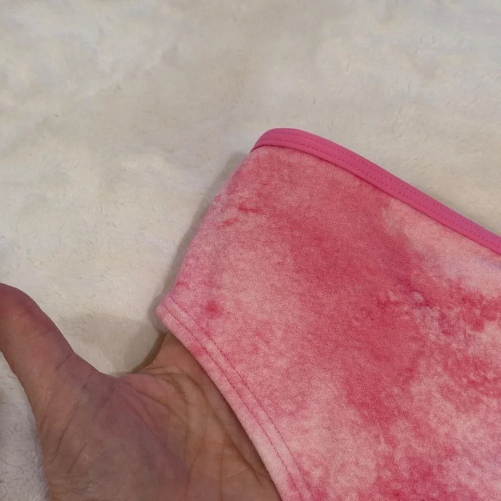 New! Frankie’s Bikinis Pink Anne Terry Full Coverage Bikini Bottom 31521